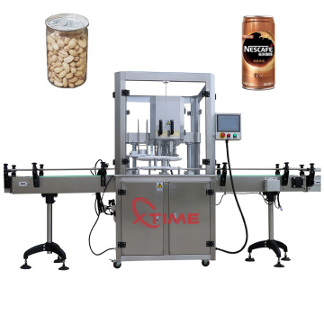 PET can sealing+screw capping+labeling machine